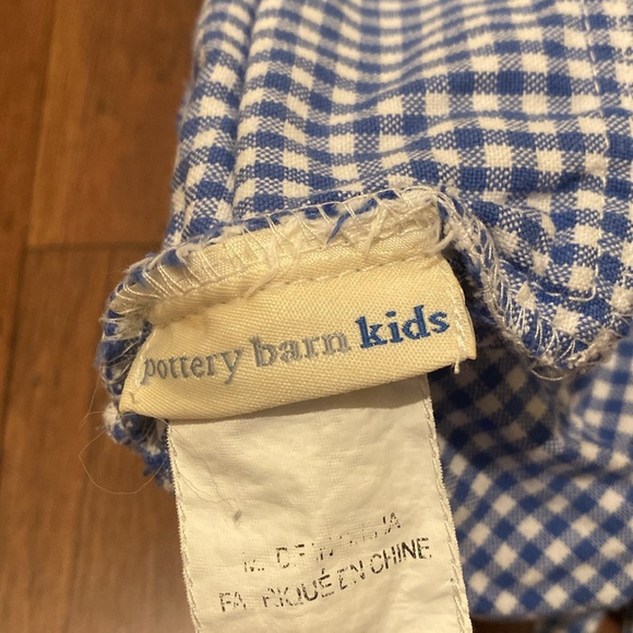 A lot of blue and white gingham Pottery barn basket liners - Picture 3 of 8